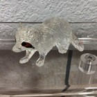 Raccoon Family Clear Acrylic Lot Of 3 Figurines Collectibles