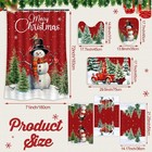 7 Pcs Christmas Shower Curtain Set Merry Christmas Bathroom Curtain Non Slip    