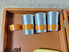 Vtg Ever Wear Travel Suitcase Bar Portable Picnic Trav-l-bar Liquor Case Set