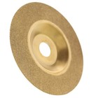 4  Diamond Grinding Wheel Convex Sanding Disc Grit 150 Coated Titanium For Stone