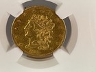 1835  5 Classic Head Gold Half Eagle  Ngc Au55