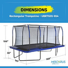 Upper Bounce 8    X 14    Gymnastics Style Rectangular Trampoline With Fiber Flex En