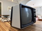 Vintage 1983 Rca 12  Solid State B w Tv Retro Gaming - Model Agr 120y Mcm Works 