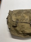 Vtg Us Army Military M-1936 Field Musette Bag Green Ww2 Canvas Staple Equipment