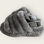 Ugg Women s Size 7 Gray Fluff Yeah Slide Sandals Authentic Nwot Gift Ship Fast   