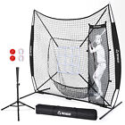 7   7  Baseball Softball Net Practice Hitting Batting Net W strike Zone baseballs