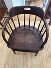 Antique Windsor By S  Bent   Bros Colonial Maple Wood Armchair Free Shipping