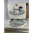 Vintage Godinger Shannon Crystal 4 Pc Rose Vanity Set-in Box Ee-3-1