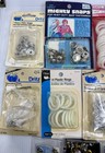 Sewing Notions Lot 13 Packs Snaps Fasteners Cover Buttons Plastic Rings Vintage