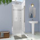 Sunny Shower 32  W X 72  H Pivot Shower Door Bathroom Enclosure Chrome Finish