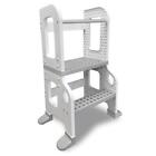 2-in-1 Kitchen Buddy Step Stool Learning Tower Toddlers Age 1-3 Safe Non-slip Us