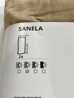Ikea Sanela Velvet Curtains  1 Pair  2 Panels   Beige  55 x98  New