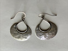 Vintage Pair Silpada Sterling Silver Marked 925 Half Moon Hammered Earrings