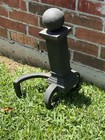 Vintage Cast Iron Fireplace Andiron Neoclassical Column Ball Finial Rustic Decor