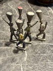 925 Silver Vintage Lead Toy Soldier Figures Lot Of 5  Collectible