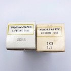 2 Vintage Realistic Lifetime Gold Clad Radio Tubes 3db3 1k3 1j3