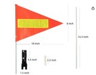 Bike Safety Flag With Pole 2 Sets  6-foot Adjustable Height Sturdy Fiberglass   