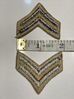 Original Korean War Era U s  Army Chevrons Blue Gold Corporal Pair Patch Combat