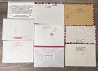 Worldwide Airmail Cover Lot 9pc Vanuatu Mongolia Egypt Fdc Uae Austria