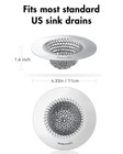 Reversible Kitchen Sink Drain Strainer - Anti-clog Flat Edge Design  Easy Clean
