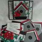 Stampin Up Card Kit Birdhouse Red Cardinal Bird Holiday Christmas Holly Berries