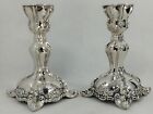 Small Pair Of Silver 925 Candle Stick Holders Rare Beautiful Vintage