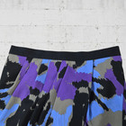 Banana Republic Black Purple Watercolor Faux Wrap Mid Rise Pleated Skirt Size 4