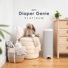 Diaper Genie Platinum Pail  grey  Is Made In Durable Stainless Steel And