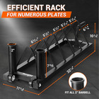 6 Pegs   4 Barbell Storage Racks Load Up To 1190 Lbs - Wall Mounted Weight Plate