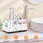 Toothbrush Holder bathroom Organizer Countertop  5 Compartments Multifunctional