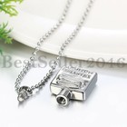 Dog Bone Cremation Jewelry Urn Necklace For Ashes Keepsake Pet Memorial Pendant