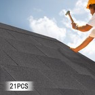 21pcs Roofing Shingles Asphalt Shingles Roof Tiles Rectangular Roof Shingles 