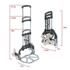 Aluminum Folding Stair Climbing Cart 180lbs Portable Hand Truck Dolly With Wheel