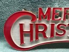 Vintage Mid-century Modern    merry Christmas    Plastic Wall Decoration 