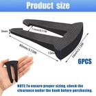 6pcs Gas Stove Knob Safety Covers  Baby Burners Proof Lock  Black 