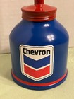 Chevron Vintage Pump Oil Can Gasoline Station Gas Garage Motor Decal Sign Gulf