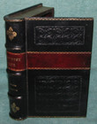 Tooled Leather   Wood Faux Book   Storage Box For Keepsakes   Valuables