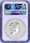 2017 P Australia Gilded Silver Lunar Year Of Rooster Ngc Ms 70 1 Oz Coin 