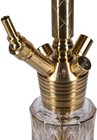 Gold Tone Hookah Smoking Water Pipe Narghile Shisha 4 Hose Connection New