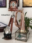 Solid Copper   Brass Bugle  Us Military Cavalry Horn   Musical Instrument Cla   
