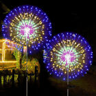150led Solar Firework Lights Waterproof Path Lawn Garden Christmas Decor Lamp Us