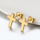3 Pairs Men Women Stainless Steel Tiny Punk Cross Stud Earrings Piercing Jewelry