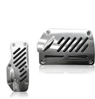 Car Pedal Covers  Alloy Accelerator Brake Pedal Covers  Non-slip 2 Pcs Black