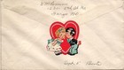 Hand Drawn Old Ace  95 Cover  Delivering Mail- Valentines- Dog- 1949- By Lemm