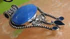 Sapphire   Lapis Natural Gemstones Magickly Charged Wicca Talisman 925 Pendant