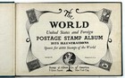 Vtg 1944 The World United States Foreign Postage Stamp Album Includes 24 Stamps