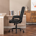 Executive Ergonomic High Back Leather Home Office Desk Chair  Black