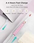 Fairywill Pink Set Electric Toothbrush Smart Timer Travel Case 8x Dupont Heads