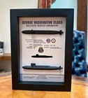 George Washington Class  598  Submarine Shadow Display Box  5 75  X 7 75   Black