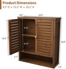Bathroom Storage Medicine Cabinet Wall Mounted Organizer With Doors   Open Shelf